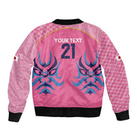 Twenty20 Japan Cricket Custom Sleeve Zip Bomber Jacket Retro Pink Version - Wonder Print Shop