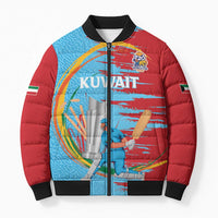 Custom Cricket Kuwait East Asia-Pacific Bomber Puffer Jacket Kuwait Chase for Triumph - Wonder Print Shop