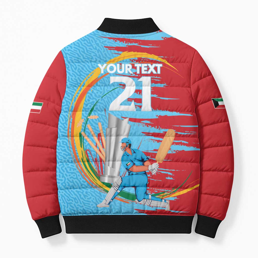 Custom Cricket Kuwait East Asia-Pacific Bomber Puffer Jacket Kuwait Chase for Triumph - Wonder Print Shop