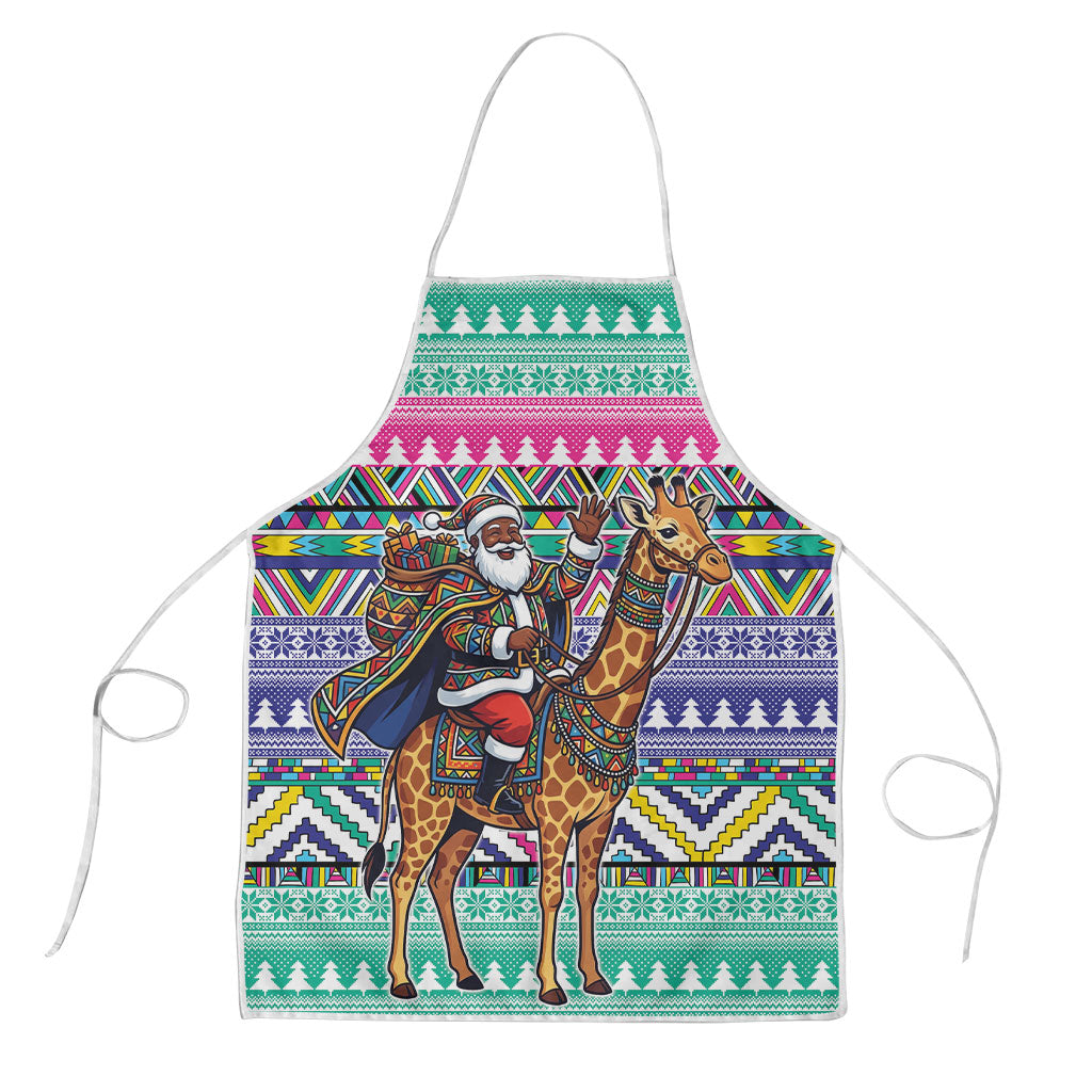 South Africa Christmas Santa Giraffe Apron Ndebele Geometric Patterns