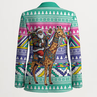 South Africa Christmas Santa Giraffe Blazer Ndebele Geometric Patterns