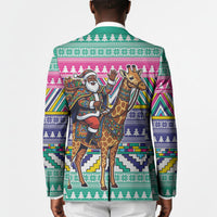 South Africa Christmas Santa Giraffe Blazer Ndebele Geometric Patterns