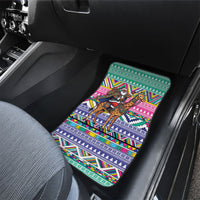 South Africa Christmas Santa Giraffe Car Mats Ndebele Geometric Patterns