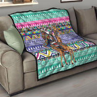 South Africa Christmas Santa Giraffe Quilt Ndebele Geometric Patterns