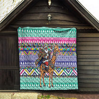 South Africa Christmas Santa Giraffe Quilt Ndebele Geometric Patterns