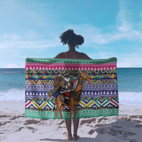 South Africa Christmas Santa Giraffe Sarong Ndebele Geometric Patterns