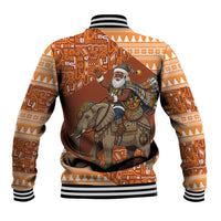 Cote d’Ivoire Christmas Santa Elephant Baseball Jacket Baoule Woven Inspired