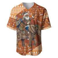 Cote d’Ivoire Christmas Santa Elephant Baseball Jersey Baoule Woven Inspired