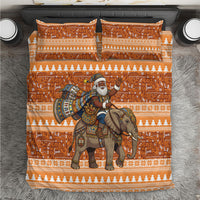 Cote d’Ivoire Christmas Santa Elephant Bedding Set Baoule Woven Inspired