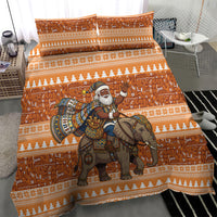 Cote d’Ivoire Christmas Santa Elephant Bedding Set Baoule Woven Inspired