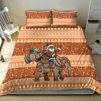 Cote d’Ivoire Christmas Santa Elephant Bedding Set Baoule Woven Inspired
