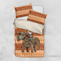 Cote d’Ivoire Christmas Santa Elephant Bedding Set Baoule Woven Inspired
