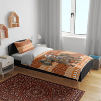 Cote d’Ivoire Christmas Santa Elephant Bedding Set Baoule Woven Inspired