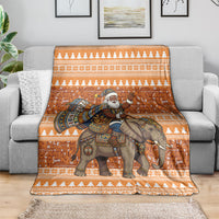 Cote d’Ivoire Christmas Santa Elephant Blanket Baoule Woven Inspired
