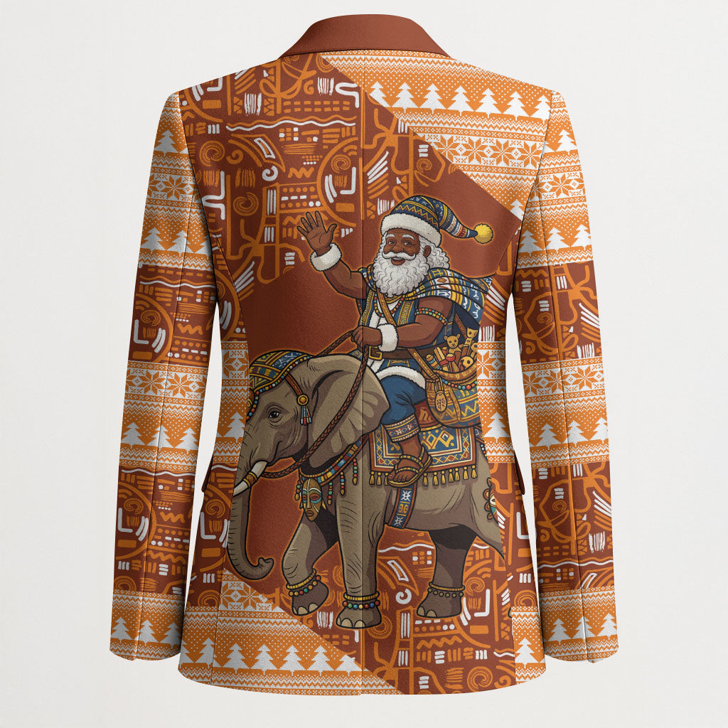 Cote d’Ivoire Christmas Santa Elephant Blazer Baoule Woven Inspired