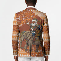 Cote d’Ivoire Christmas Santa Elephant Blazer Baoule Woven Inspired
