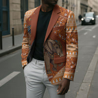 Cote d’Ivoire Christmas Santa Elephant Blazer Baoule Woven Inspired