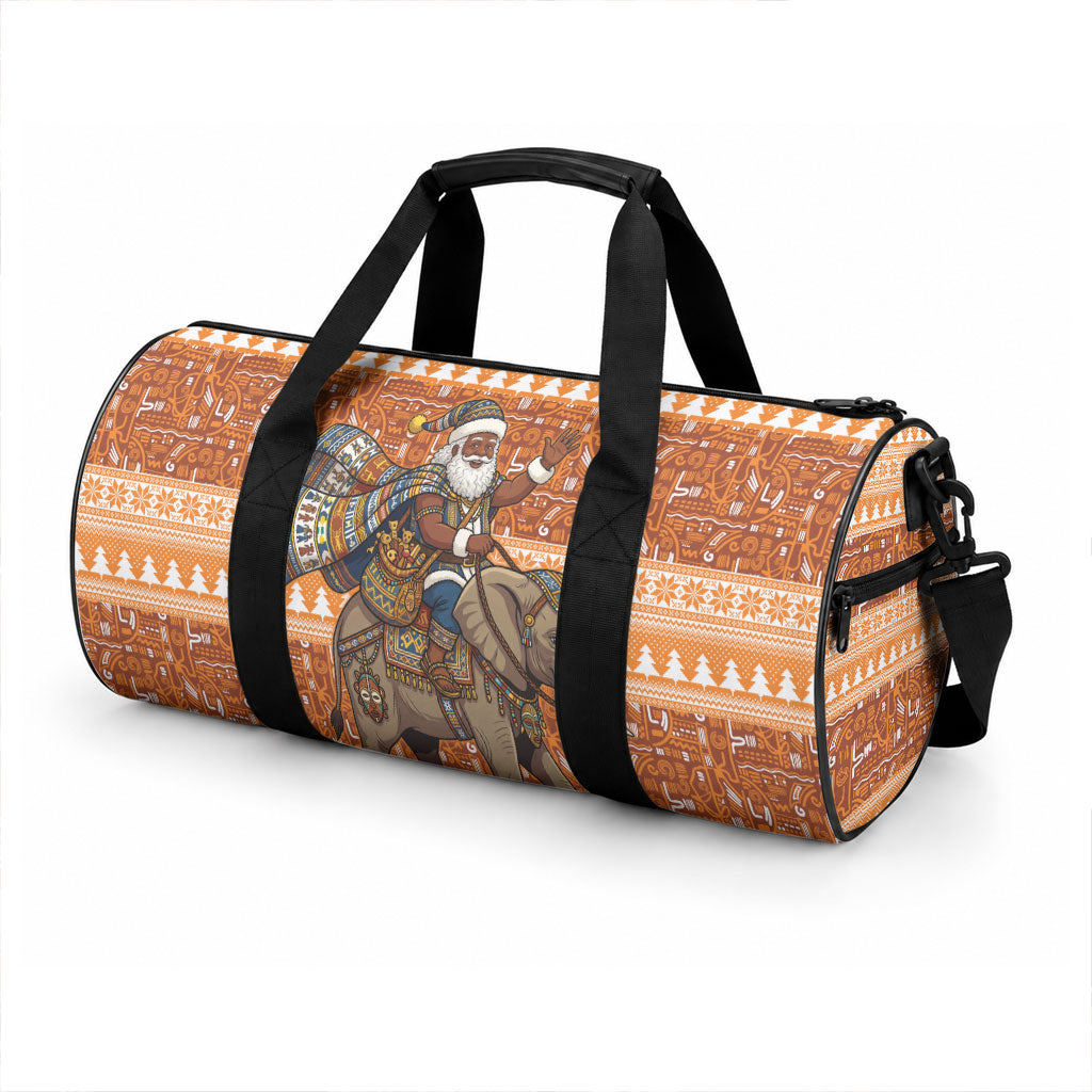 Cote d’Ivoire Christmas Santa Elephant Duffle Bag Baoule Woven Inspired