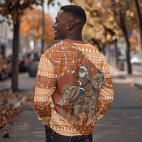 Cote d’Ivoire Christmas Santa Elephant Sweatshirt Baoule Woven Inspired