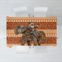 Cote d’Ivoire Christmas Santa Elephant Tablecloth Baoule Woven Inspired