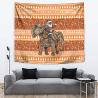 Cote d’Ivoire Christmas Santa Elephant Tapestry Baoule Woven Inspired