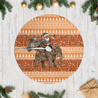 Cote d’Ivoire Christmas Santa Elephant Tree Skirt Baoule Woven Inspired
