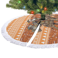 Cote d’Ivoire Christmas Santa Elephant Tree Skirt Baoule Woven Inspired