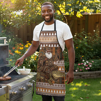 Mali Christmas Santa Nile Crocodile Apron Bogolanfini Mudcloth Inspired