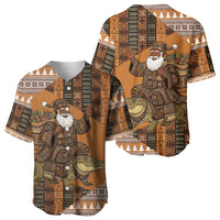 Mali Christmas Santa Nile Crocodile Baseball Jersey Bogolanfini Mudcloth Inspired