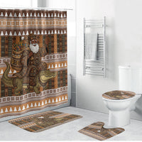 Mali Christmas Santa Nile Crocodile Bathroom Set Bogolanfini Mudcloth Inspired