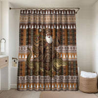 Mali Christmas Santa Nile Crocodile Bathroom Set Bogolanfini Mudcloth Inspired