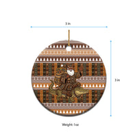 Mali Christmas Santa Nile Crocodile Ceramic Ornament Bogolanfini Mudcloth Inspired