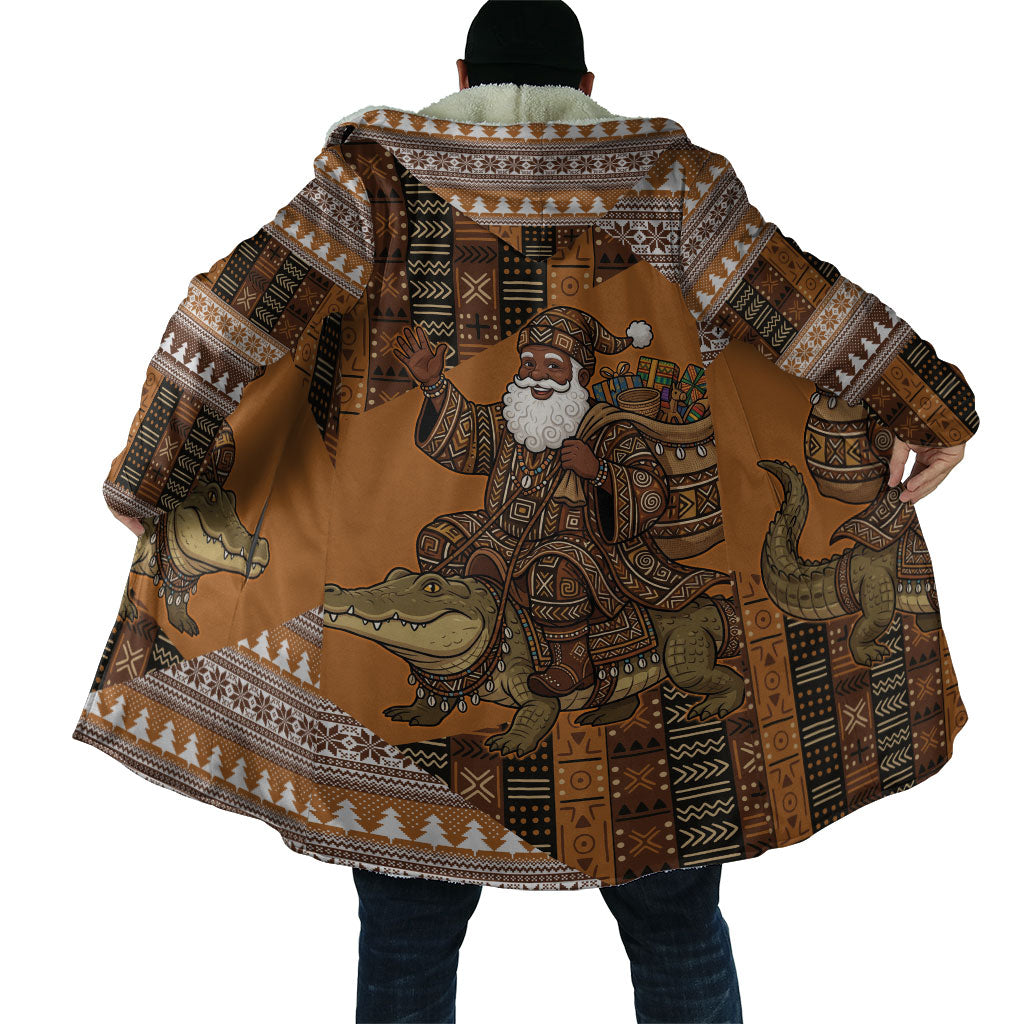 Mali Christmas Santa Nile Crocodile Cloak Bogolanfini Mudcloth Inspired