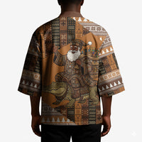 Mali Christmas Santa Nile Crocodile Kimono Bogolanfini Mudcloth Inspired