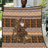 Mali Christmas Santa Nile Crocodile Quilt Bogolanfini Mudcloth Inspired