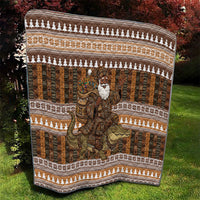 Mali Christmas Santa Nile Crocodile Quilt Bogolanfini Mudcloth Inspired