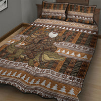 Mali Christmas Santa Nile Crocodile Quilt Bed Set Bogolanfini Mudcloth Inspired