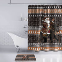 DR Congo Christmas Santa Gorilla Bathroom Set Kuba Inspired Geometric Pattern