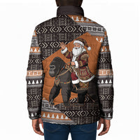 DR Congo Christmas Santa Gorilla Padded Jacket Kuba Inspired Geometric Pattern
