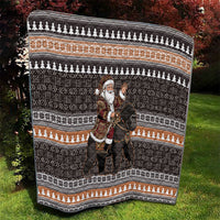 DR Congo Christmas Santa Gorilla Quilt Kuba Inspired Geometric Pattern