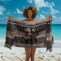 DR Congo Christmas Santa Gorilla Sarong Kuba Inspired Geometric Pattern