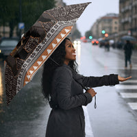 DR Congo Christmas Santa Gorilla Umbrella Kuba Inspired Geometric Pattern