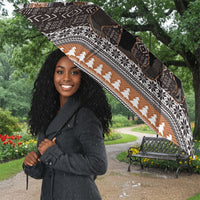 DR Congo Christmas Santa Gorilla Umbrella Kuba Inspired Geometric Pattern