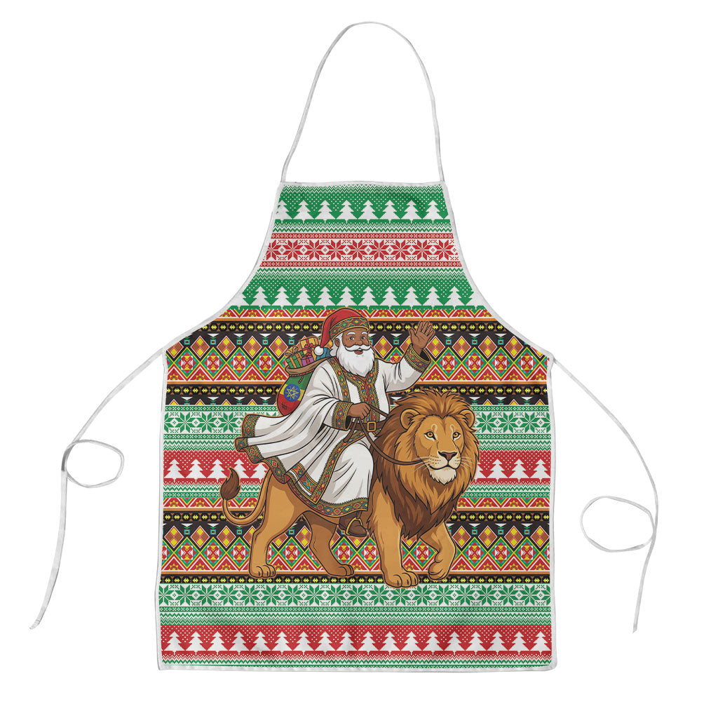 Ethiopia Christmas Santa Lion Apron Habesha Kemis Woven Border