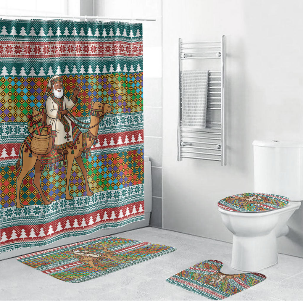 Eritrea Christmas Santa Camel Bathroom Set Tigrinya Woven Textile