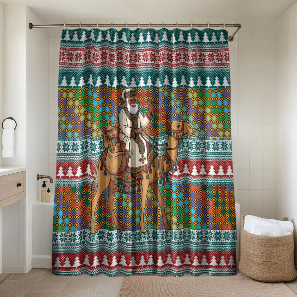 Eritrea Christmas Santa Camel Bathroom Set Tigrinya Woven Textile