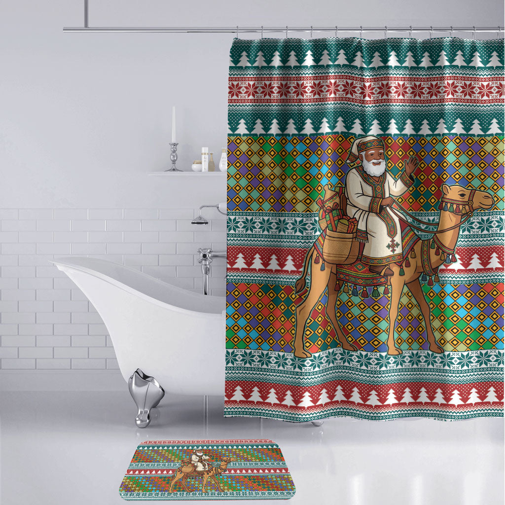 Eritrea Christmas Santa Camel Bathroom Set Tigrinya Woven Textile