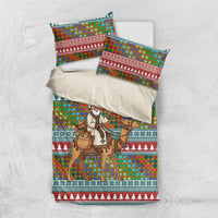 Eritrea Christmas Santa Camel Bedding Set Tigrinya Woven Textile