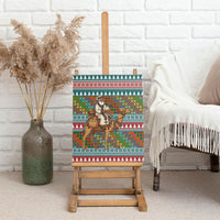 Eritrea Christmas Santa Camel Canvas Wall Art Tigrinya Woven Textile