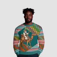 Eritrea Christmas Santa Camel Ugly Christmas Sweater Tigrinya Woven Textile